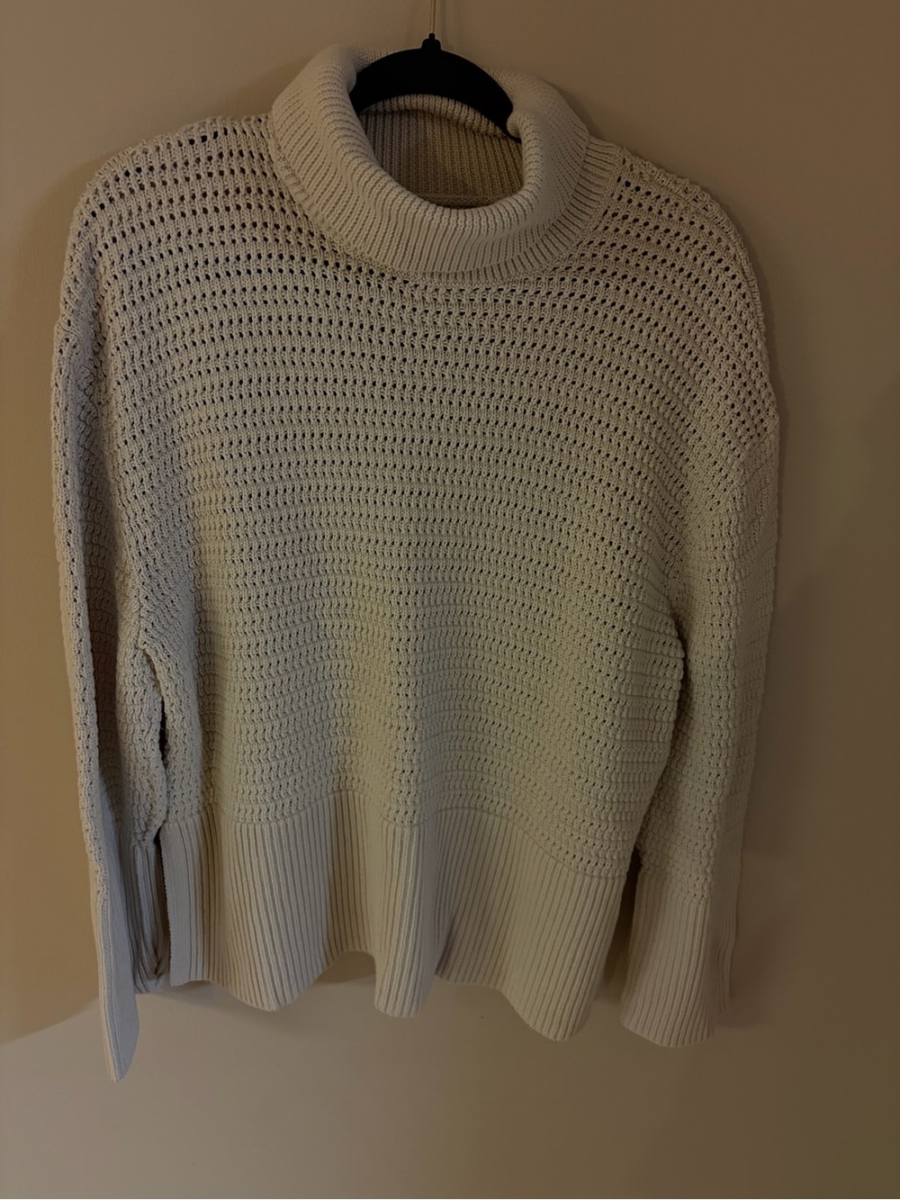 GAP Cream Textured Crewneck Sweater